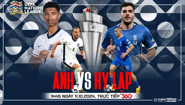 Nhận định, soi tỷ lệ Anh vs Hy Lạp 1h45 ngày 11/10, vòng bảng Nations League - Ảnh 1.